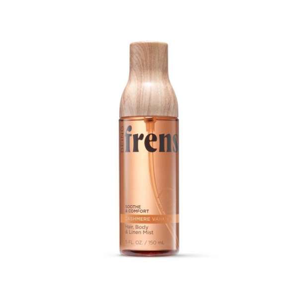 Gold bottle of Being Frenshe Cashmere Vanilla Hair, Body & Linen Mist Body Spray