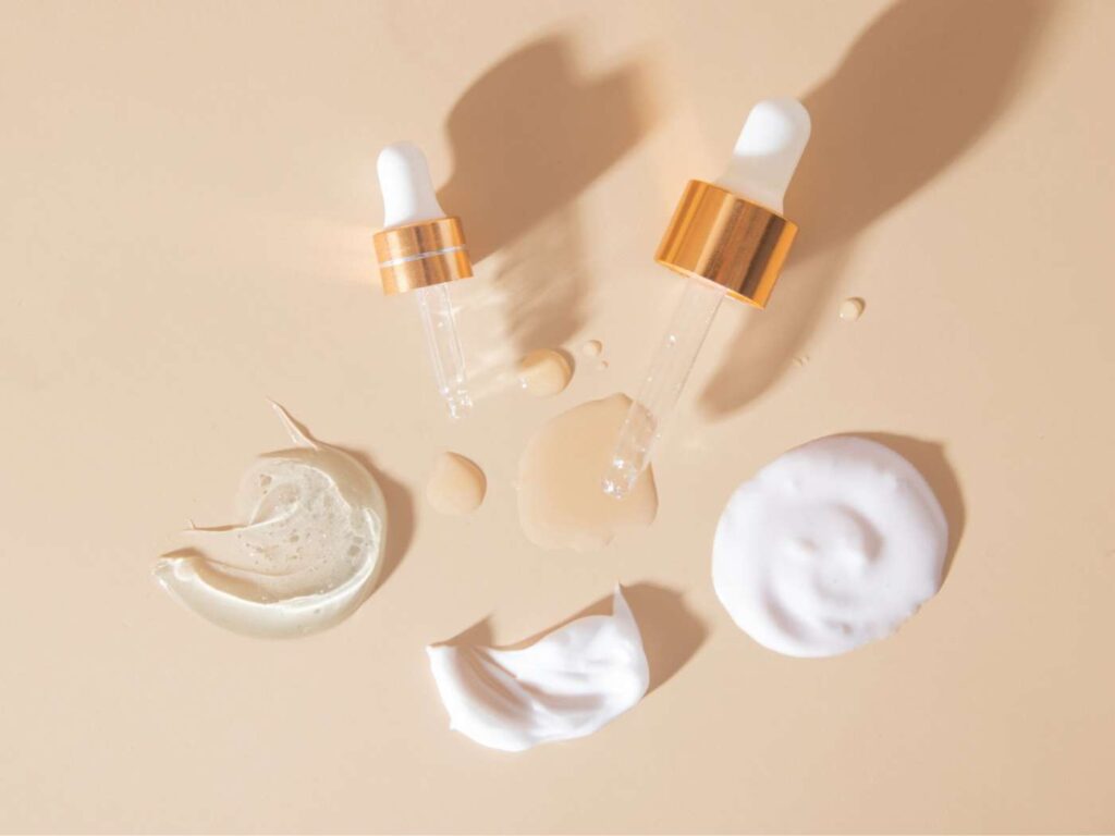 Tinctures with serums and creams