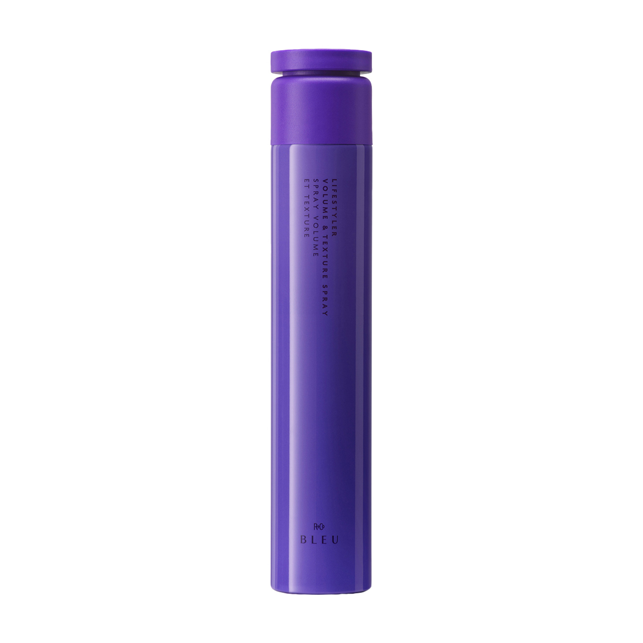 Spray can of R+Co Bleu Lifestyler Volume & Texture Spray