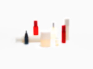 Unclear shot of various beauty products