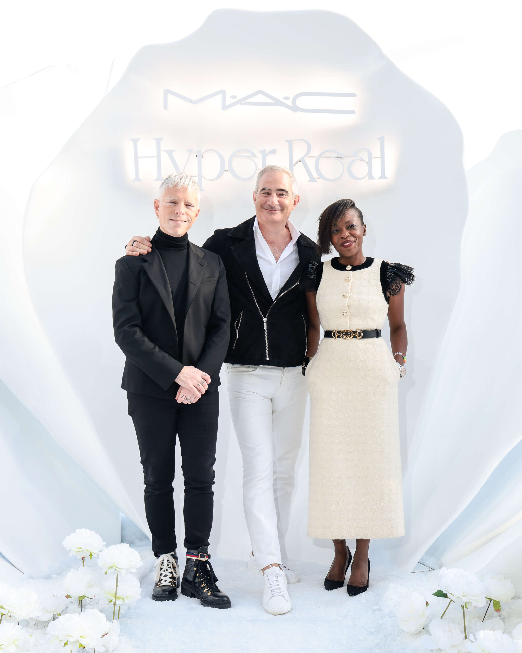 Aïda with MAC Global Brand President Philippe Pinatel and MAC Global Creative Director Drew Elliot