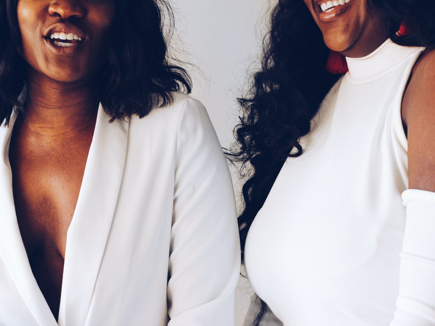 Two black women talking