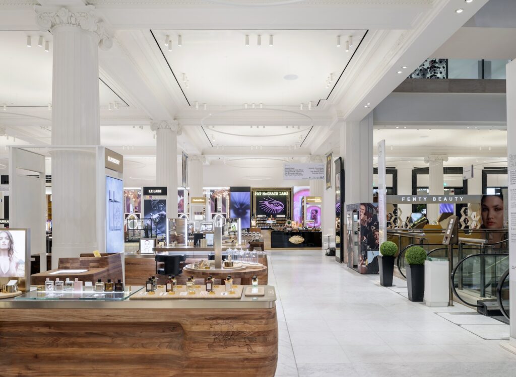 Interior of Selfridges beauty hall