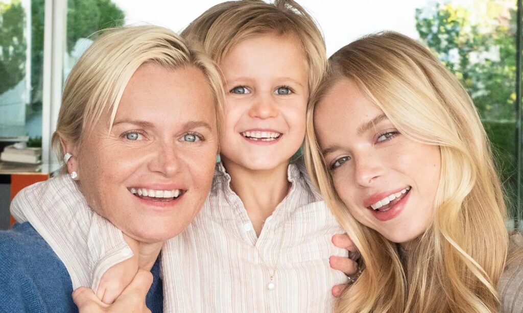 Dr Barbara Strum with her son and daughter
