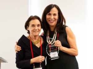 Photo of President of CEW, Carlotta Jacobson, and CEO of Beekman 1802, Jill Scalamandre