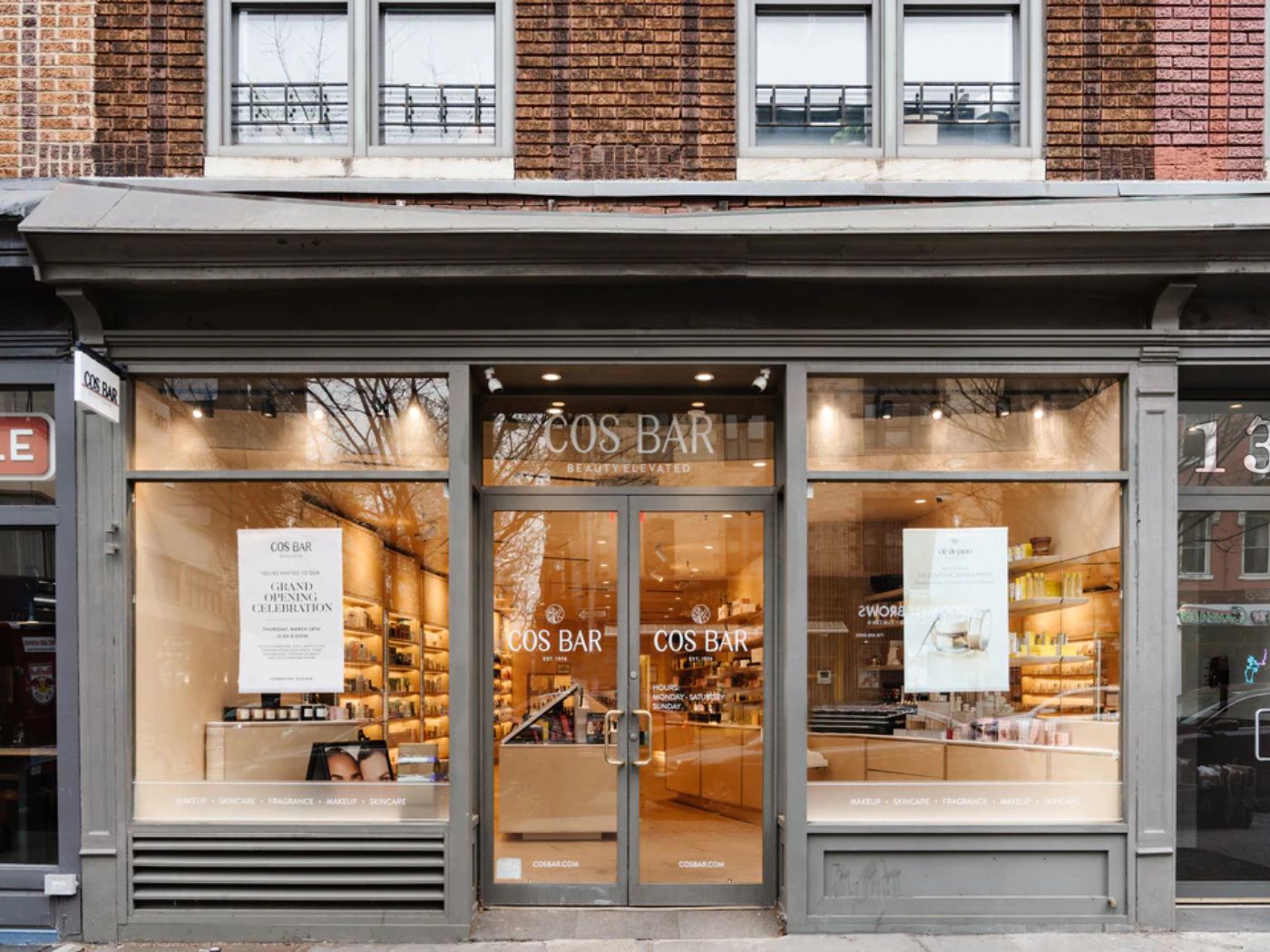 Exterior of a Cos Bar store from the street