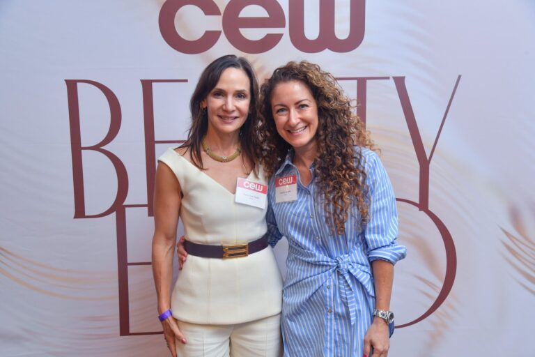 Elana Drell Szyfer and Andrea Spinella at the CEW Beauty Expo